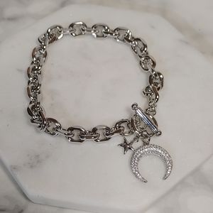 CZ Moon Bracelet
